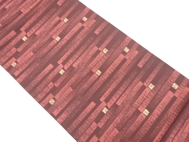 JAPANESE KIMONO / VINTAGE FUKURO OBI / WOVEN ABSTRACT STRIPE